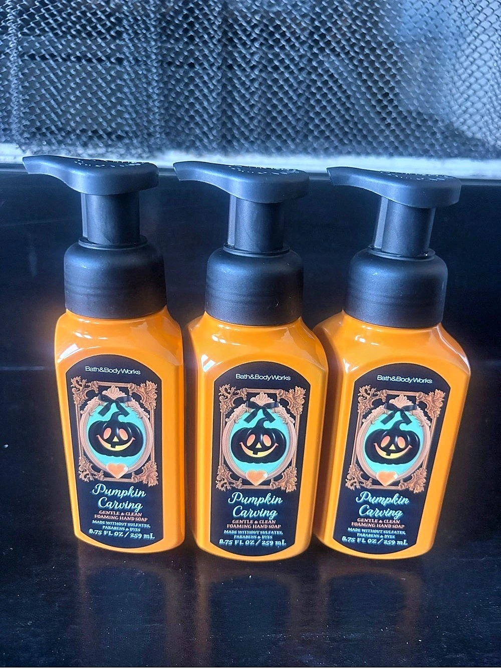 Bath & Body Works Set Of 3 Pumpkin Carving Gentle & Clean Foaming Hand Soap